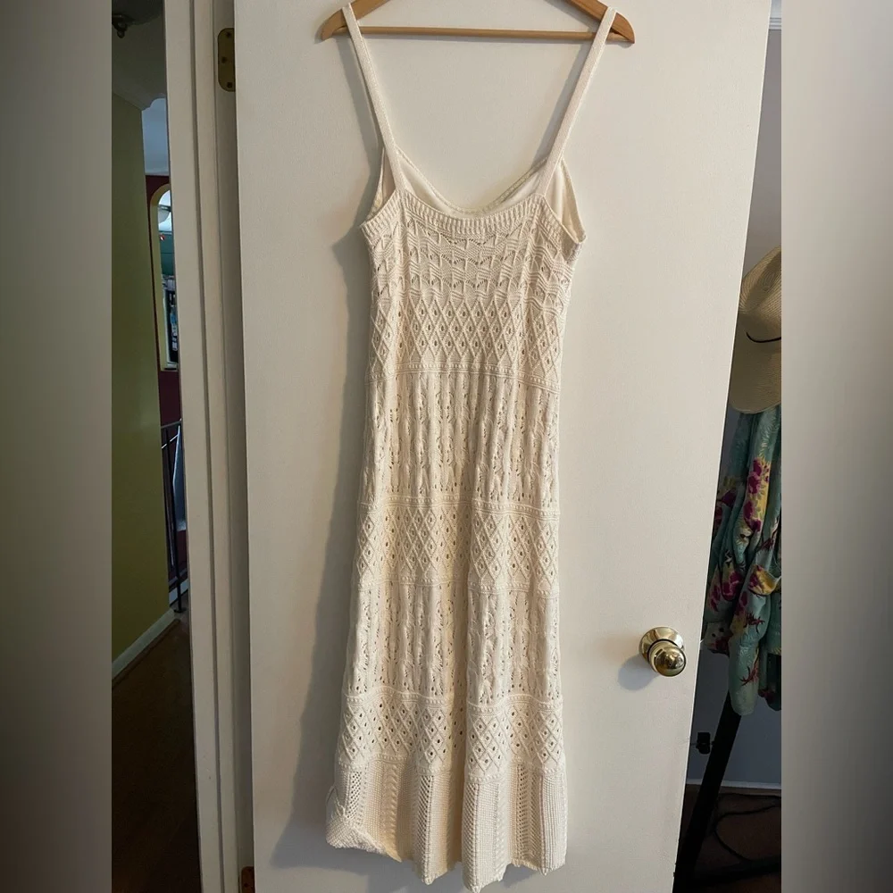 Cream Knit Sleeveless Dress - Picture 3 of 4
